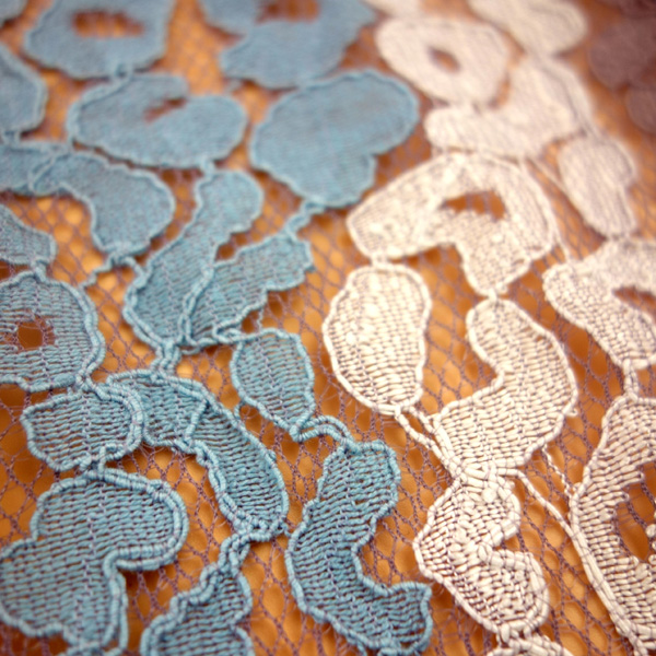 details of leopard print lace fabric