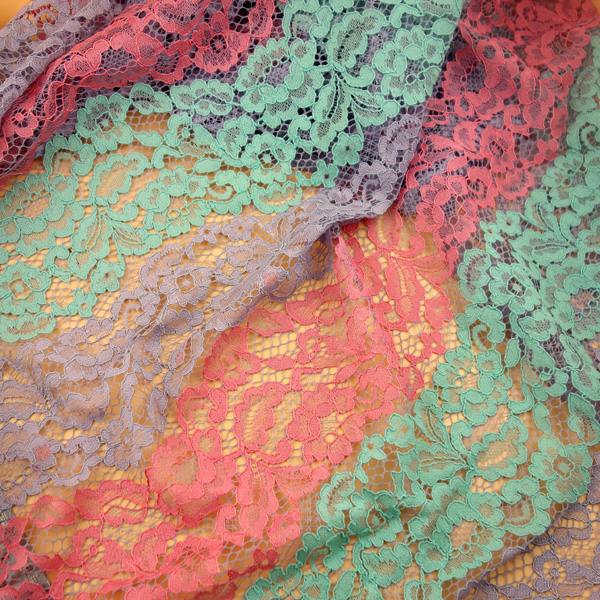 3 color lace fabric